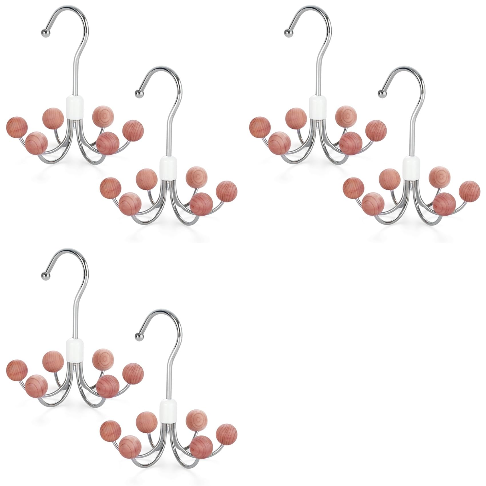 Aundhegrtt Hoodie Hangers 6-Pack with 6 Balls, 360°Swivel Purse Hanger, Scarf Hanger, Closet Hooks, Handbag Organizer, Bra Hanger