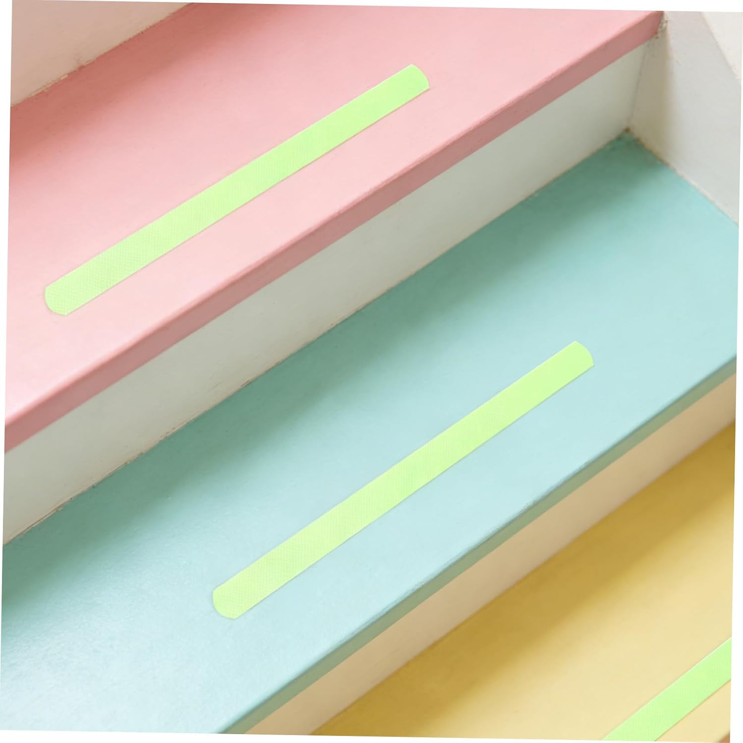 24pcs Luminous Peva Anti-skid Tape Strips Glow-in-the-dark Safety Warning Tape for Stairs and Floors Non-slip Grip for Indoor Outdoor Use