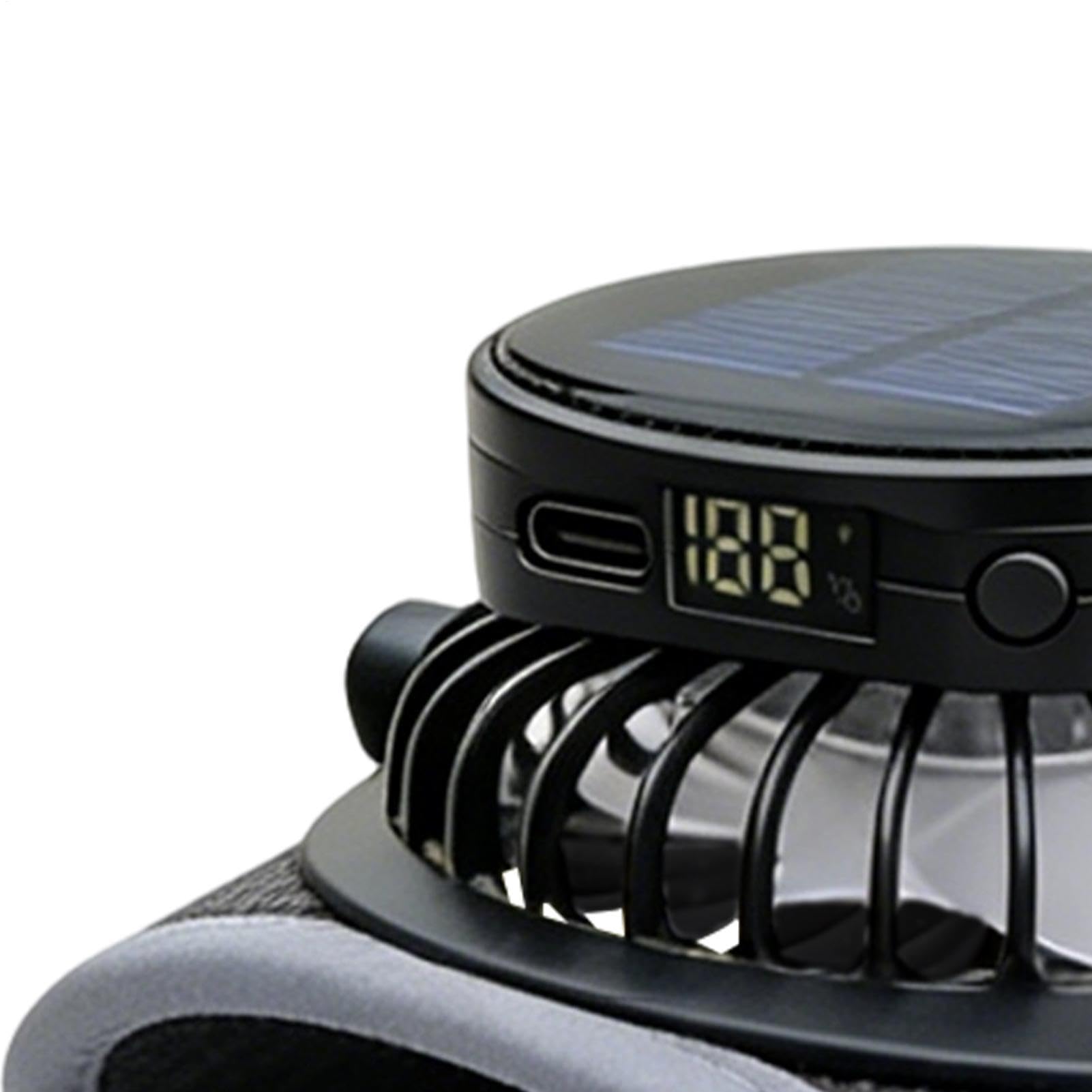 Gorra con Ventilador | Carga por USB, Protección Solar de ala Ancha - Gorra Solar con Ventilador de ala Ancha,para Actividades al Aire Libre, Playa, Campamento, Senderismo, Jardinería, Trabajo — view 7