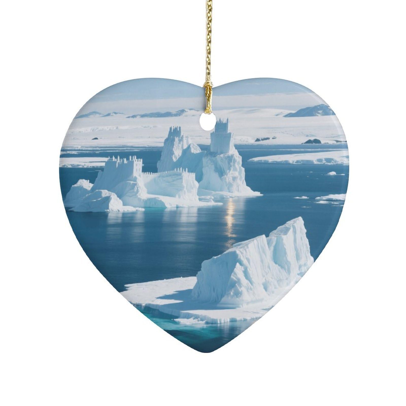 Fekiloot Style Iceberg Ocean Ceramic Ornament Home Decor Keepsake
