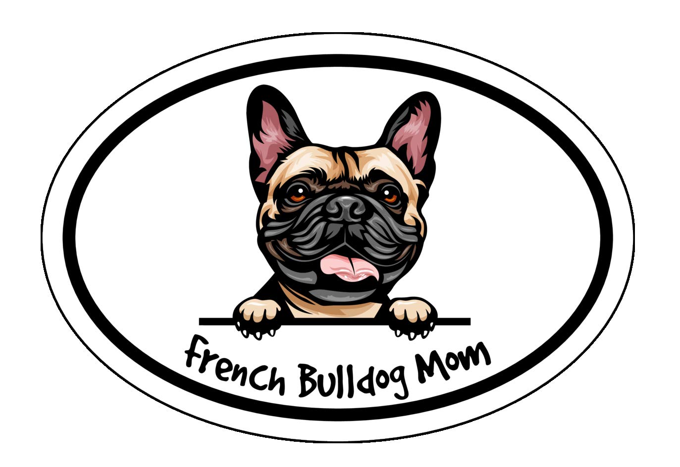 Autocollant Bulldog Français Mom sticker voiture camion ordinateur et paroi