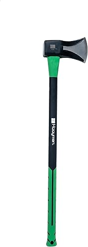 Hooyman Hachas para dividir y cortar y división de maul con construcción resistente, hoja de molienda en V, mango ergonómico antideslizante en H y