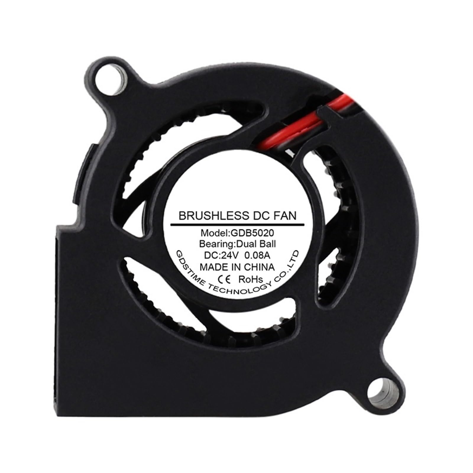 JJKKOZVQF 2Pcs 24V 5020 Turbine Blower Fan 50mmx20mm Dual Ball Bearing Cooling Fan