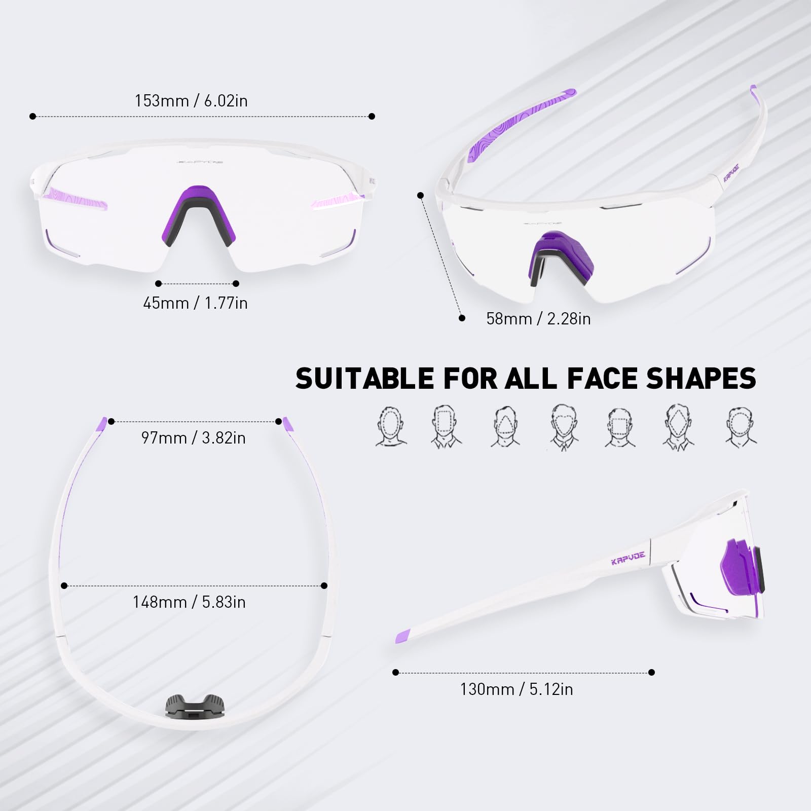 KAPVOE Gafas de Ciclismo Polarizadas Fotocromáticas Mujer Hombre MTB BTT Bicicleta Para Transparentes Deportivas K93