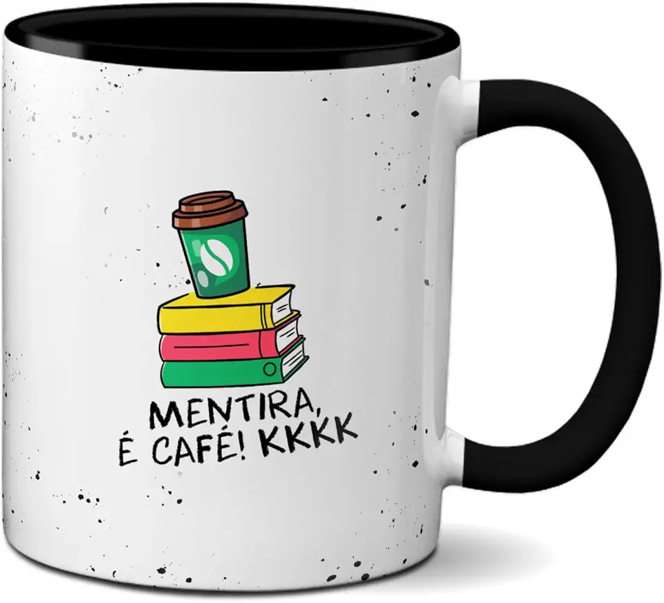 Caneca Engraçada Professor Lágrimas dos Meus Alunos Café (Preta)