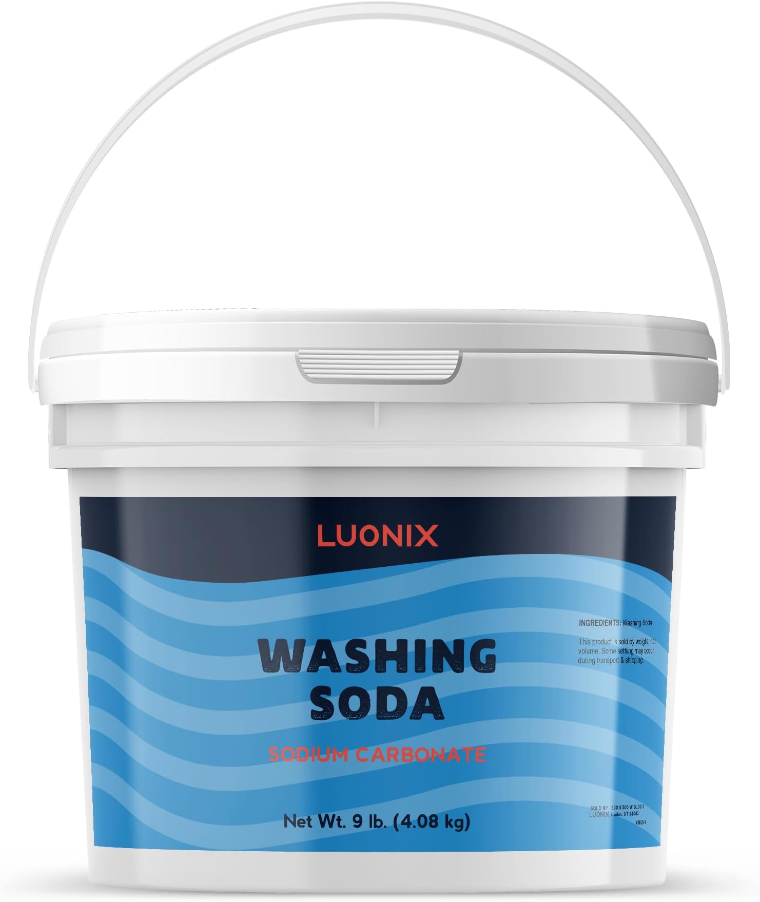 Washing Soda, 1 Gallon Bucket, Sodium Carbonate, Soda Ash, Laundry Additive