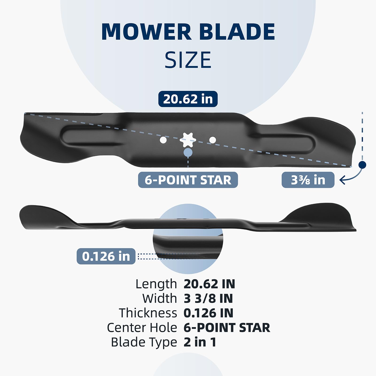 Snapklik.com : Ximoon 490-110-C187 Hi Lift Blades 05620 Compatible