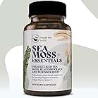 Happy Fox Sea Moss & Essentials | Organic Irish Sea Moss, Bladderwrack & Burdock Root Capsules Supplement | for Immunity, Energy, Thyroid, Collagen, Hair & Skin | 90 Vegan caps/1500mg | Made in USA