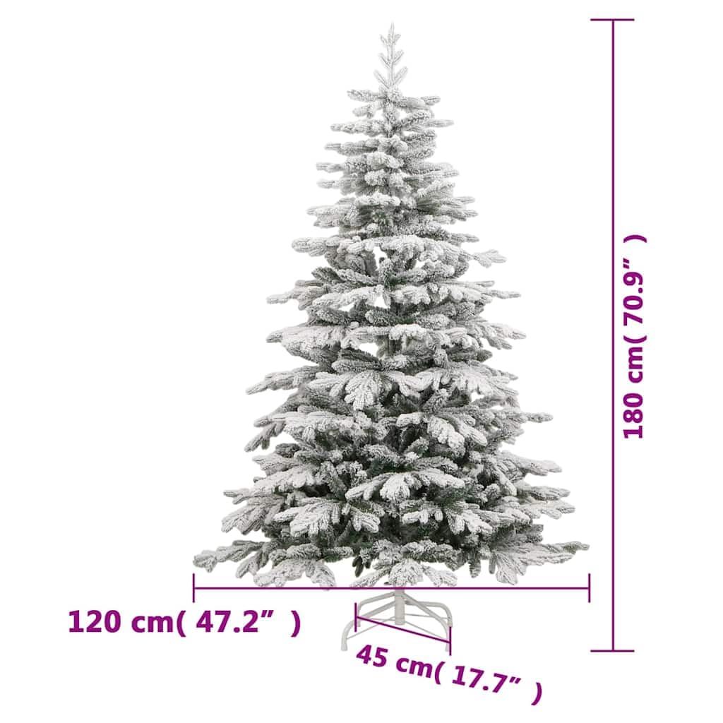 Amazon.co.jp: vidaXL 人工クリスマスツリー ヒンジ式 雪付き 180 cm