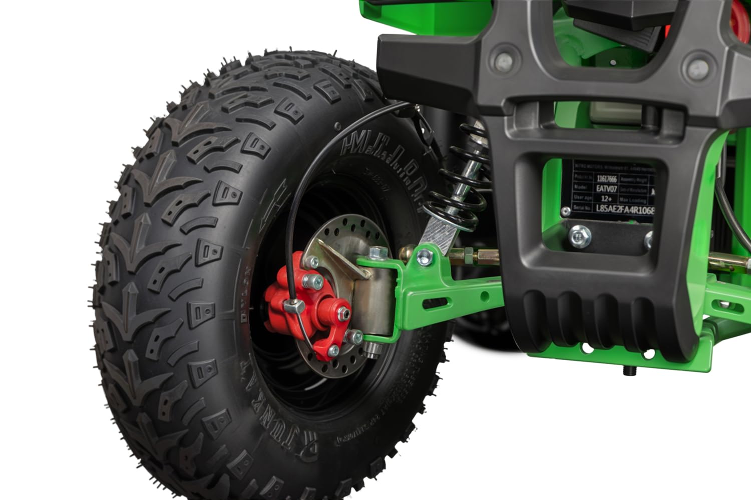 Eco Dusty 1200W 48V Kinderquad 6 Zoll BTF Profile XL Elektro Quad LED Drossel (Rot)