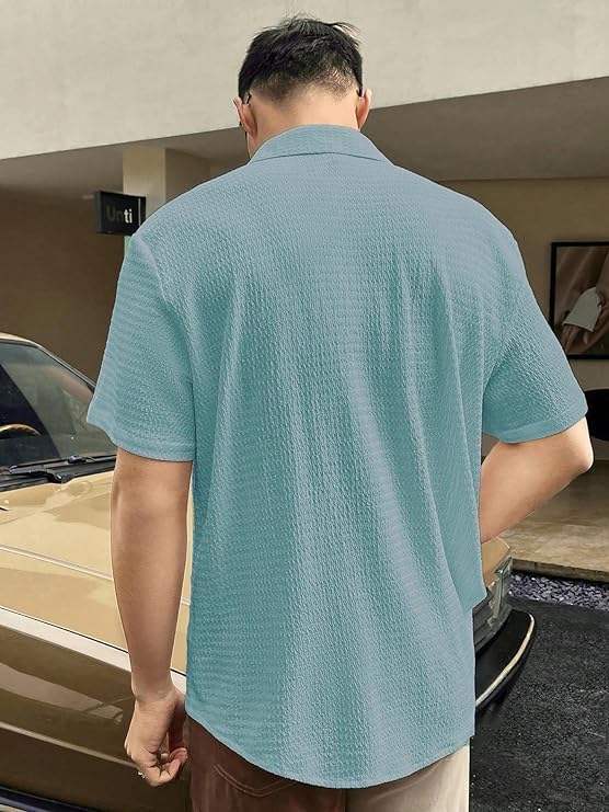 Image of ROYALICA Regular Fit Mens seer Shirt Sky Blue L