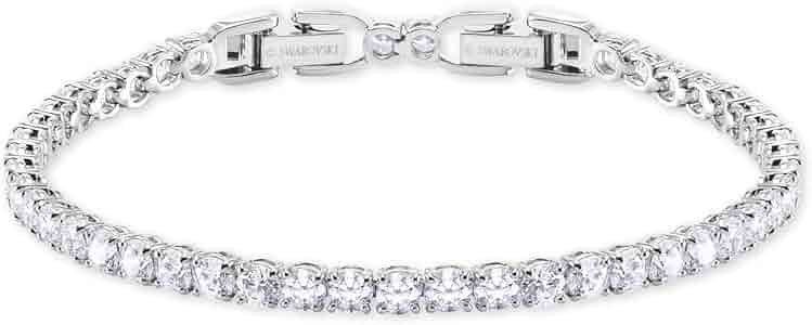 Swarovski / ブレスレット/--/SLV/レディース// Amazon.com: SWAROVSKI Crystal Deluxe White Rhodium-Plated Tennis