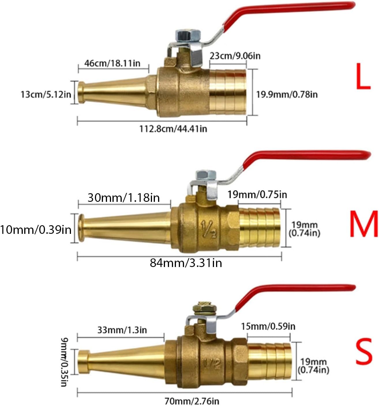 Garden Water Hose Nozzle, Sprayer, 1 / 2inch Thread Inlet, High Pressure Attachment for Car Washing Watering High Pressure Hose Nozzle for Car Washing