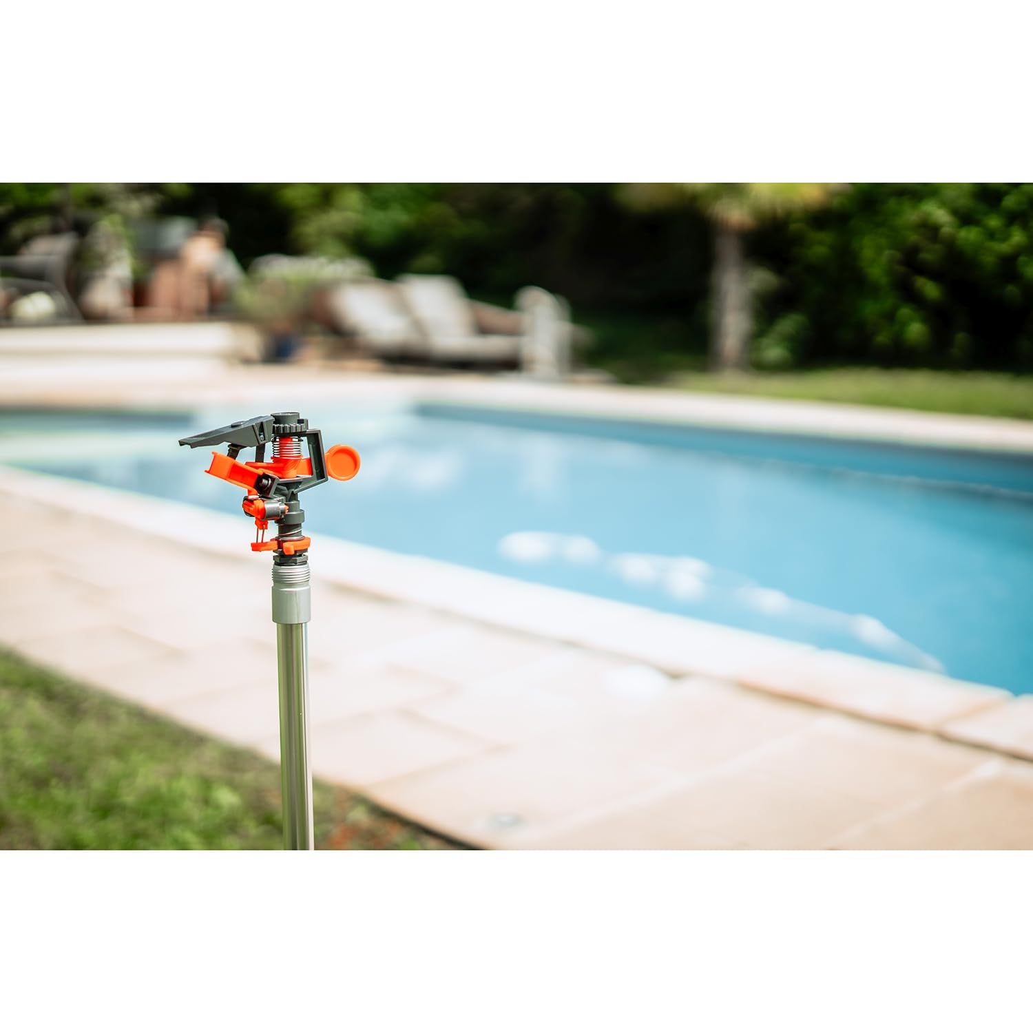 SPIDO - Kit douchette et asperseur sur Pied - Lance télescopique 95 à 140 cm - Asperseur 360° - Arrosage Jardin et massifs
