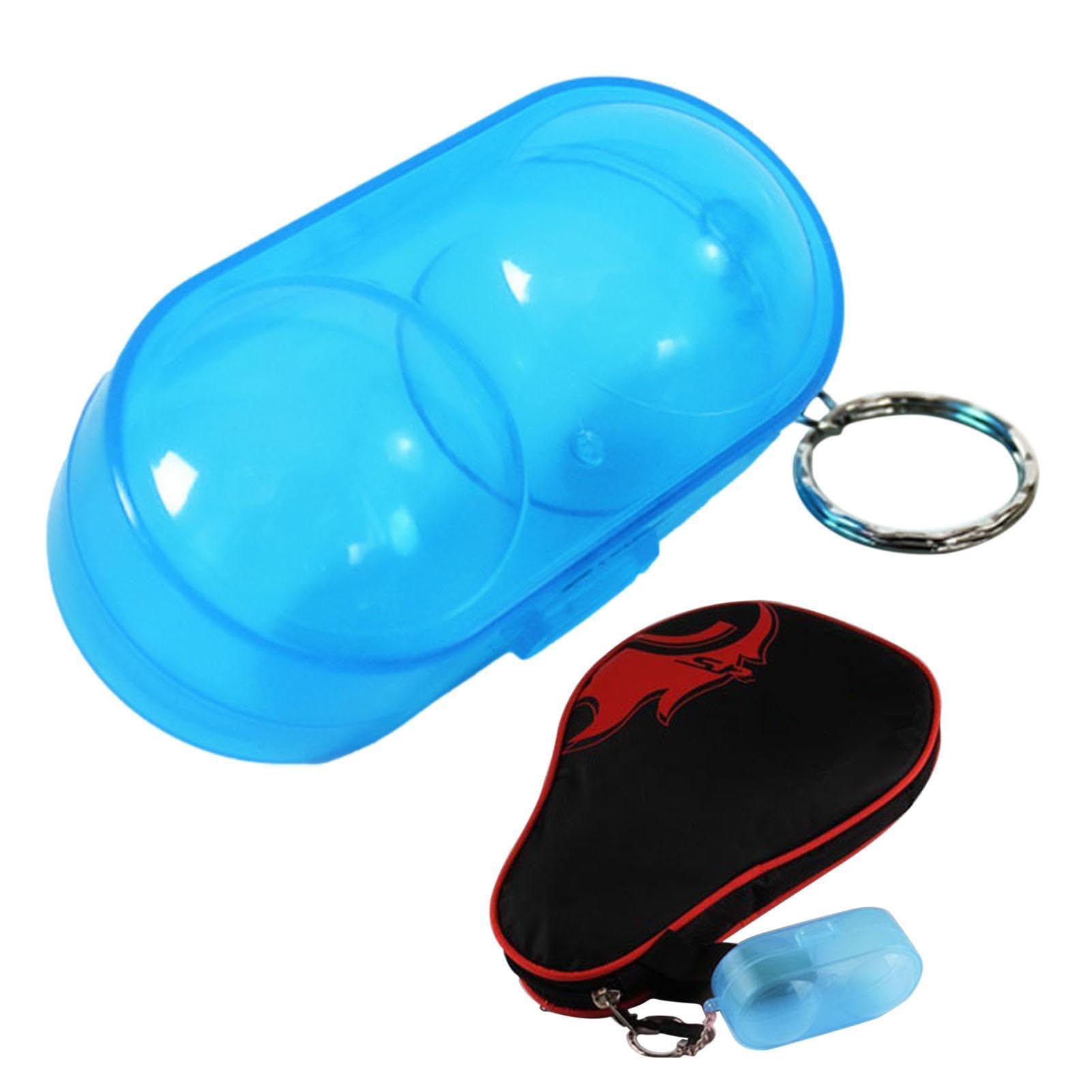 Boîte De Rangement Pour 2 Balles De Tennis De Table – Transparente, Porte-clés Inclus, En PP Résistant, Cadeau Pratique