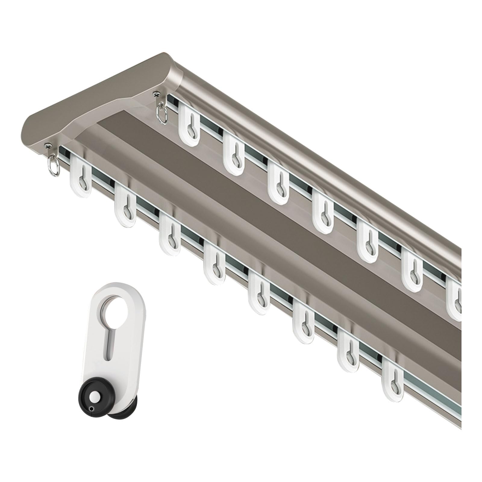 Double rail de pluie robuste pour baie vitrée et douche, séparateur de pièce