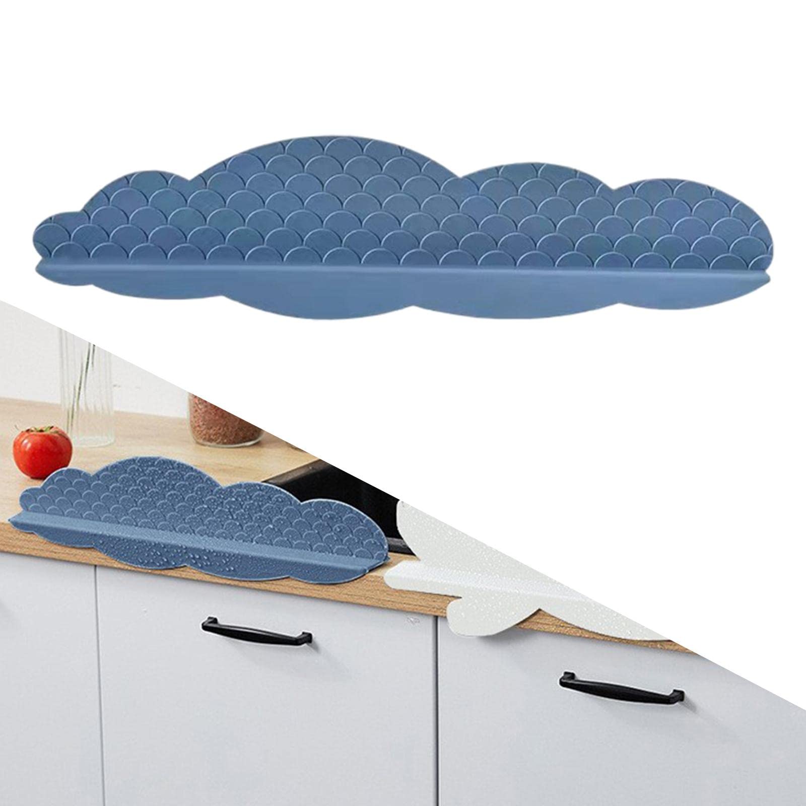 Cucina Bagno Deflettore Lavello Splash Guard Strumento Portatile Water Splashproof Blue Cloud