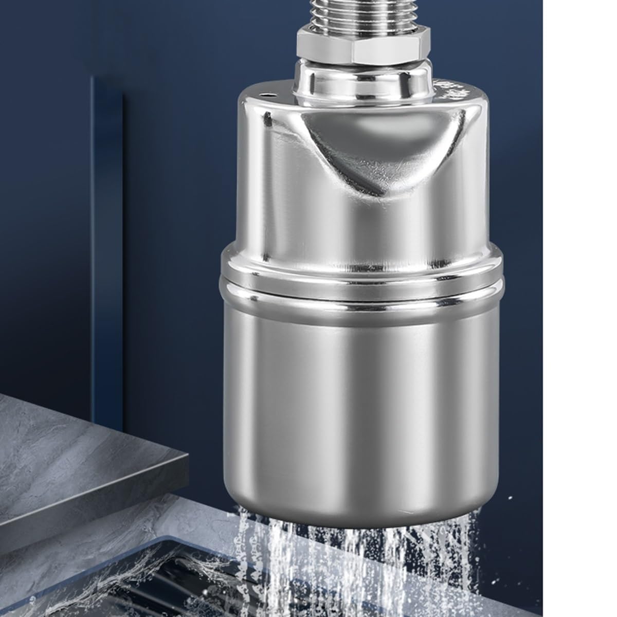 Valvola a galleggiante in acciaio inossidabile, Valvola a sfera galleggiante automatica da 1/2", valvola di controllo del livello 'acqua, regolatore automatico del livello del serbatoio 'acqua, interr