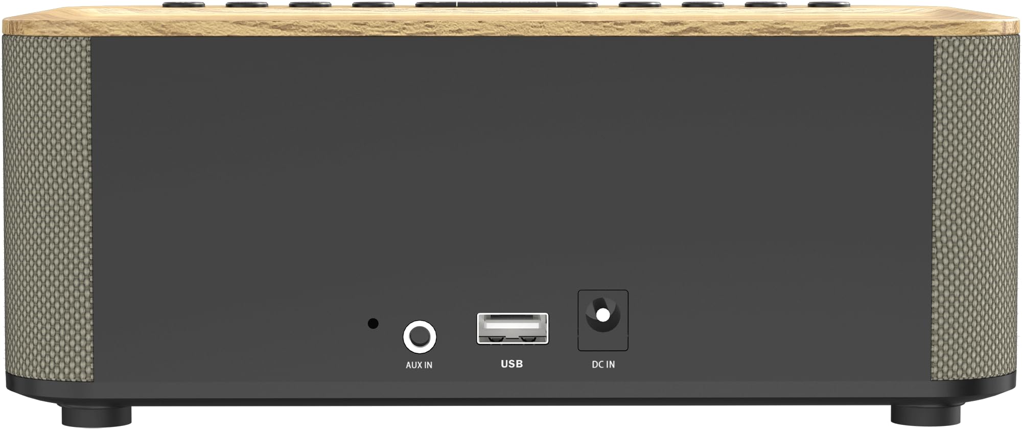 Kenwood CR-ST40DAB-M Radio-réveil stéréo avec 3 alarmes Dab+, FM, Bluetooth, USB, Fonction de Charge, Grand écran, 5 Niveaux d'intensité Variable, 6 W RMS, mémoire des Stations, Aspect Bois