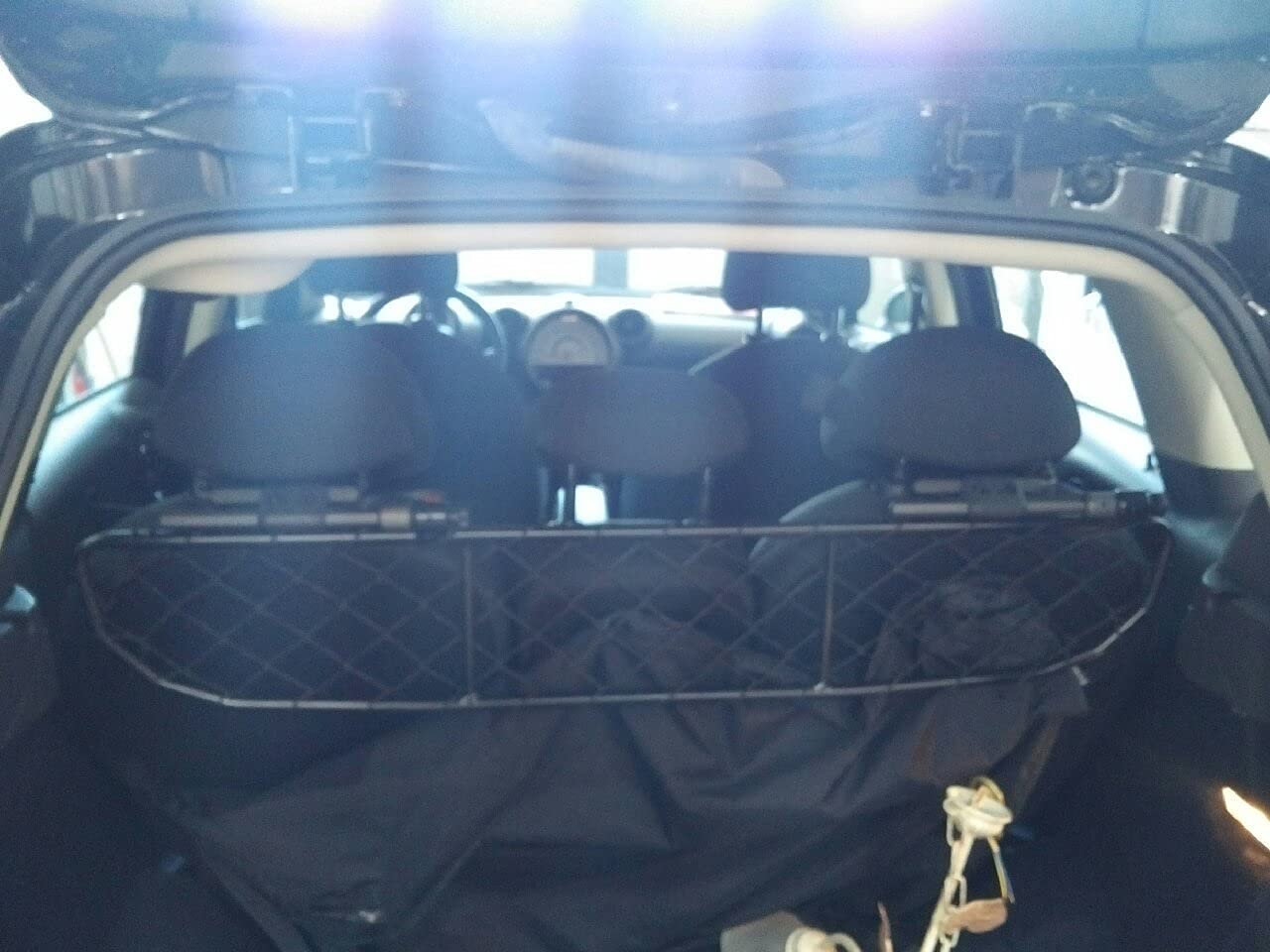 ERGOTECH Divisorio Griglia Rete Divisoria per Mini Countryman (2010-2016) RDA65-HXXS8, per Trasporto Cani e Bagagli
