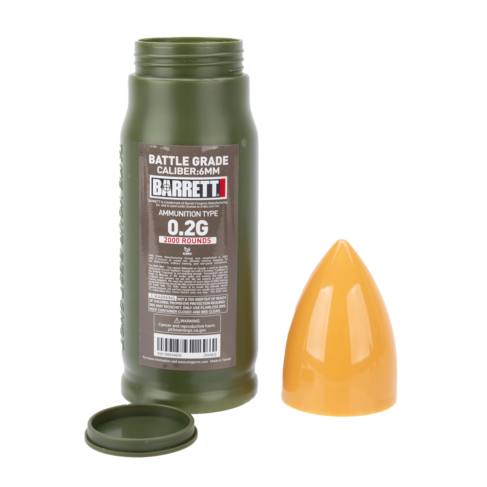 Evike Airsoft - EMG Barrett Licensed Battle Grade 6mm Airsoft BBS (Type: 0.25g / 5000rd)