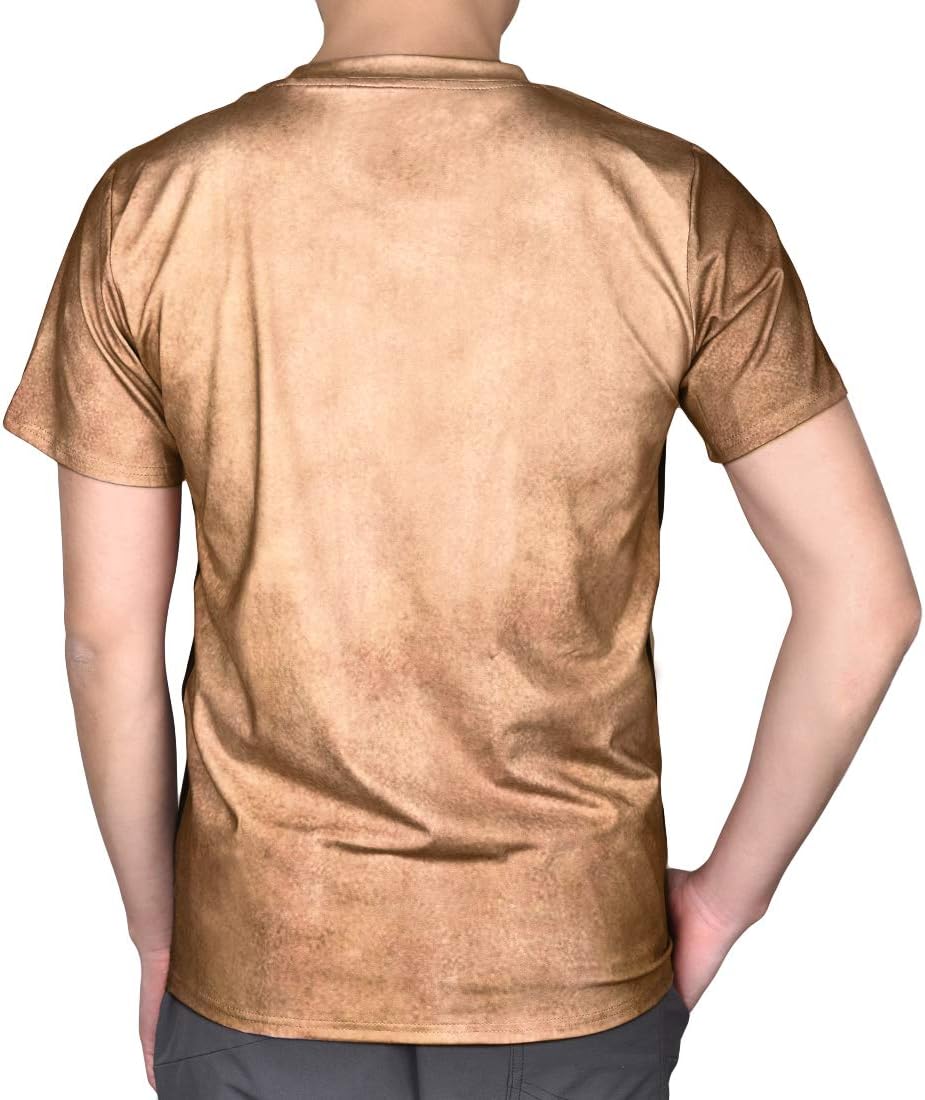 JIAYIQI 3D Art Printed Short Sleeves Fake Muscle T-Shirt Casual Summer Tees for Men - Image 7