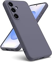 Oududianzi - Cover Compatibile con Samsung Galaxy S25 5G [Cover in Silicone Liquido] [Interno in Microfibra] Gomma Gel di Silicone TPU Liquido Antiurto Custodia Samsung S25 5G - Grigio Scuro