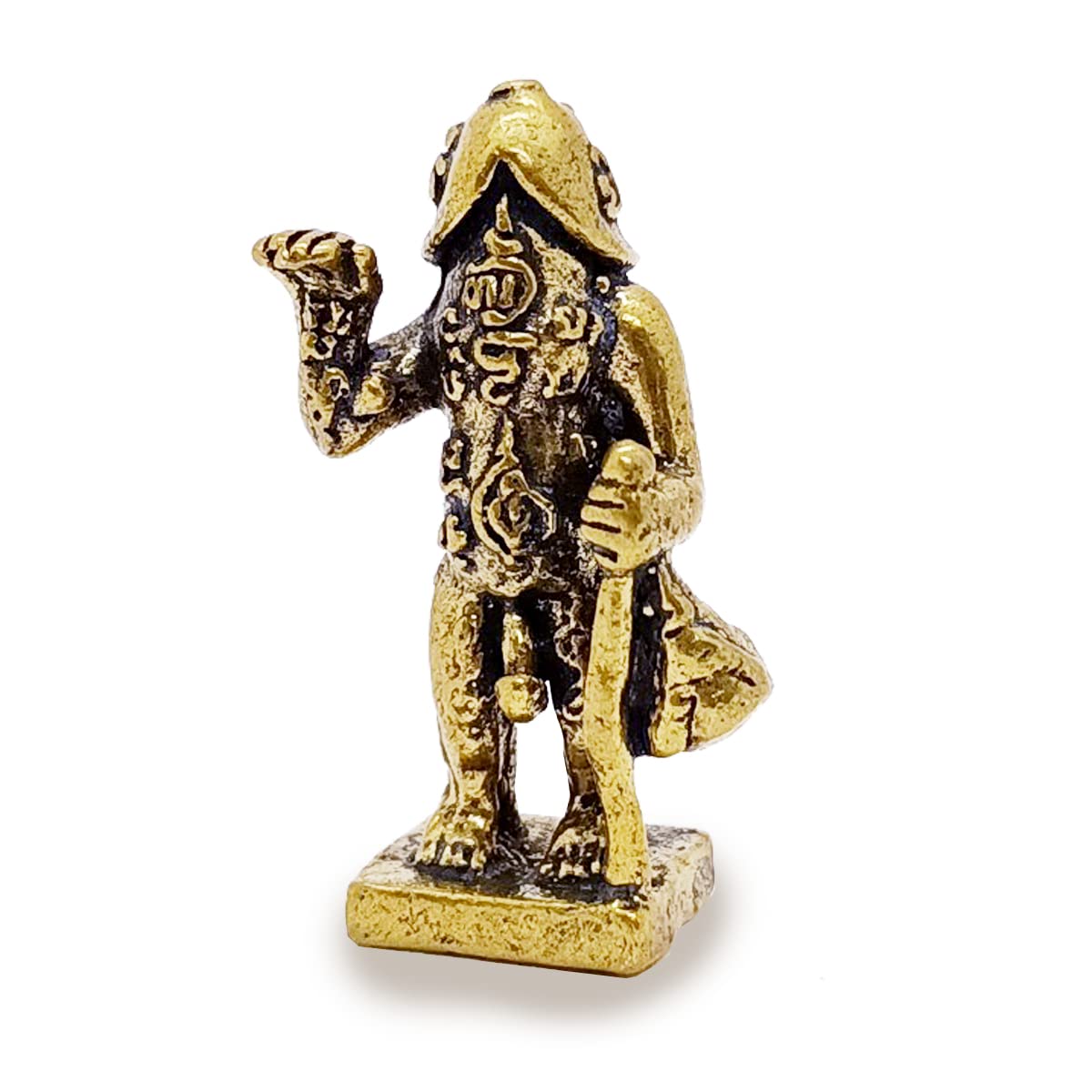 WitnyStore Tiny 1¼" Standing Paladkik Holding Cane Palad Khik Lucky Charm Talisman Male Animistic Symbol Traditional Thai Belief Amulet Miniature Collectible Figurines