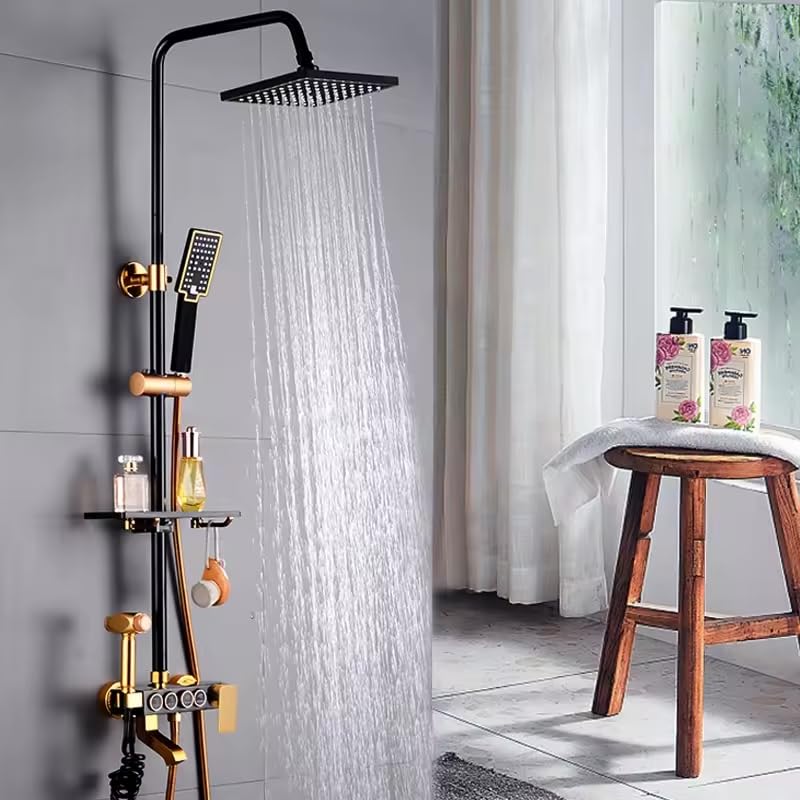 See full amazon price history chart for B Backline Brass Shower Panel Full Set For Bathroom | Shower Set 4 Function | Wall Shower Mixer Hot & Cold Shower system | Hand shower | overhead Shower | Jet Spray (Black Gold) B Backline Brass Shower Panel Full Set For Bathroom | Shower Set 4 Function | Wall Shower Mixer Hot & Cold Shower system | Hand shower | overhead Shower | Jet Spray (Black Gold) (B0DCSSHGZP) Amazon Price History, Amazon Price Tracker