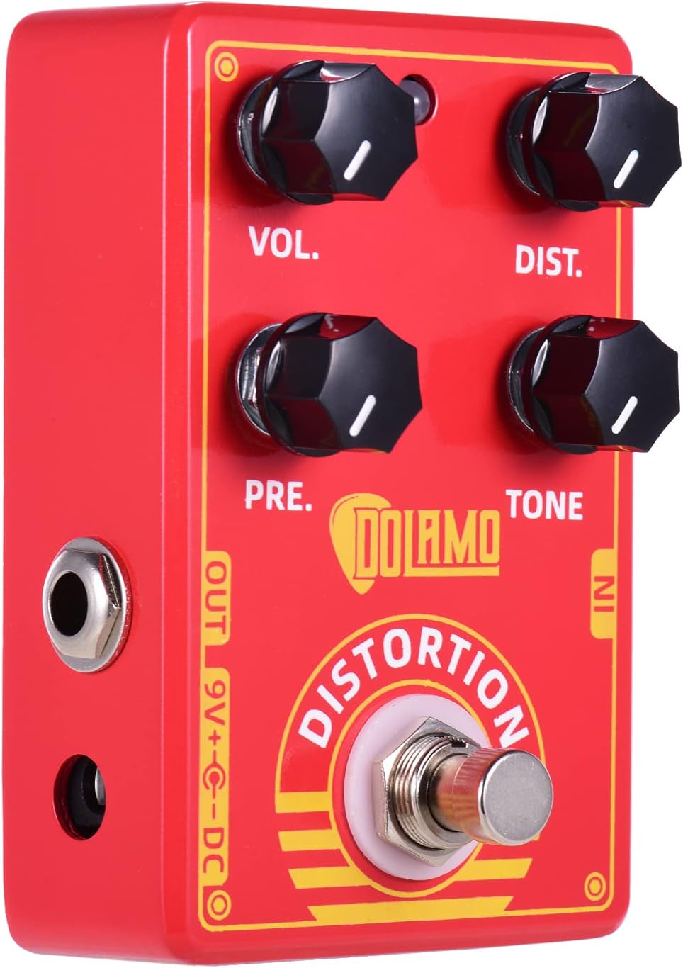 D9 Distortion Guitar Effect Pedal with Presence Distortion Volume Tone