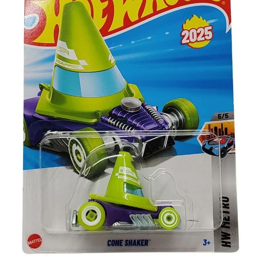 Image of hw Die-Cast 1:64 for Ages 3 and up (Cone Shaker | HW Metro | Green)