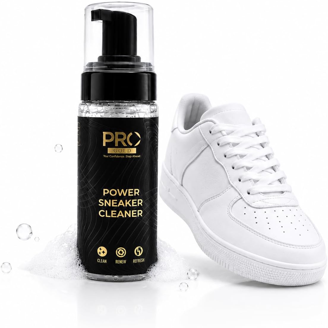 PRO Power Sneaker Cleaning Shampoo | Cleaning Shampoo for Sports Shoes Sneakers and Canvas I White Shoe Cleaner | Shoe Cleaner Foam Spray