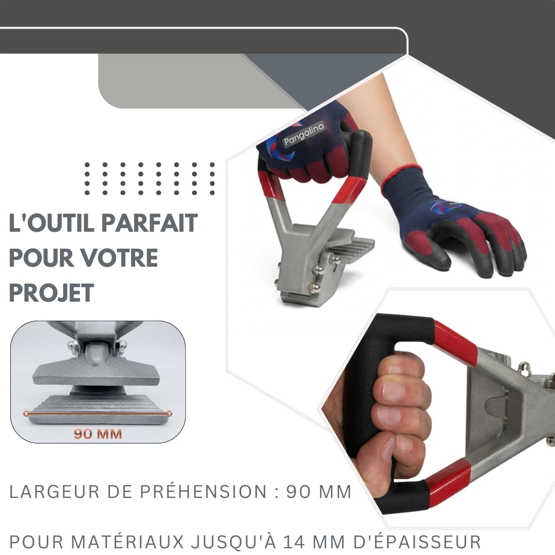 Pangolino - Pince arrache moquette de qualité supérieure [90 mm] - Pour retirer facilement les tapis