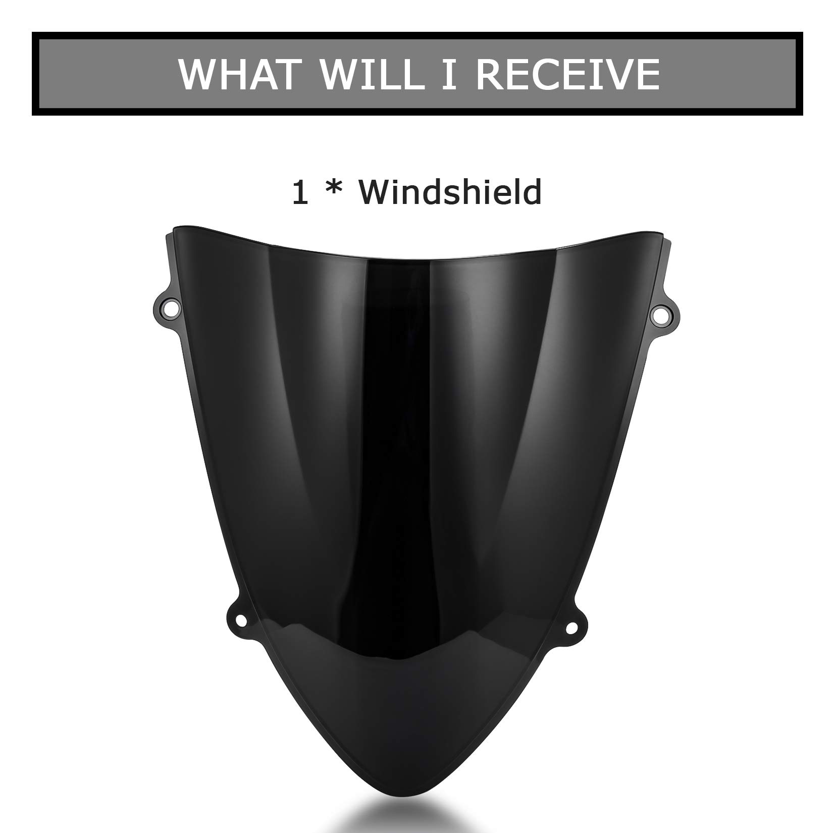 Amazon.com: PSLER Motorcycle Front Windshield Windscreen