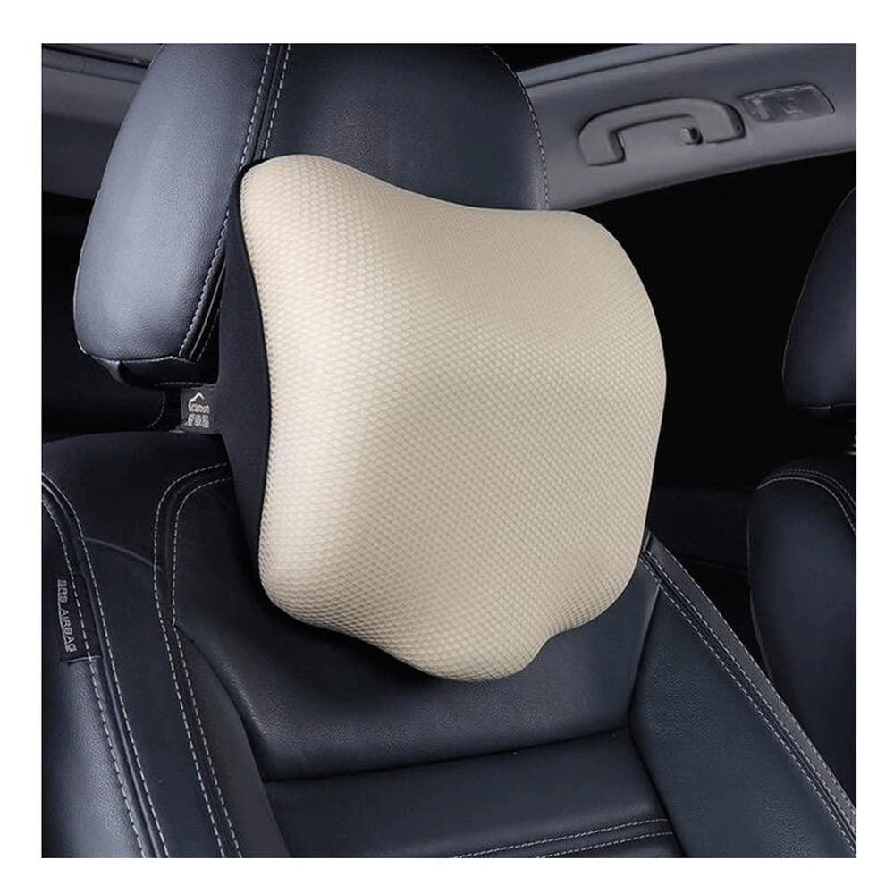Soulager la Douleur au Cou en Voiture avec l'Oreiller de Cou Ergonomique en Coton Mémoire Beige