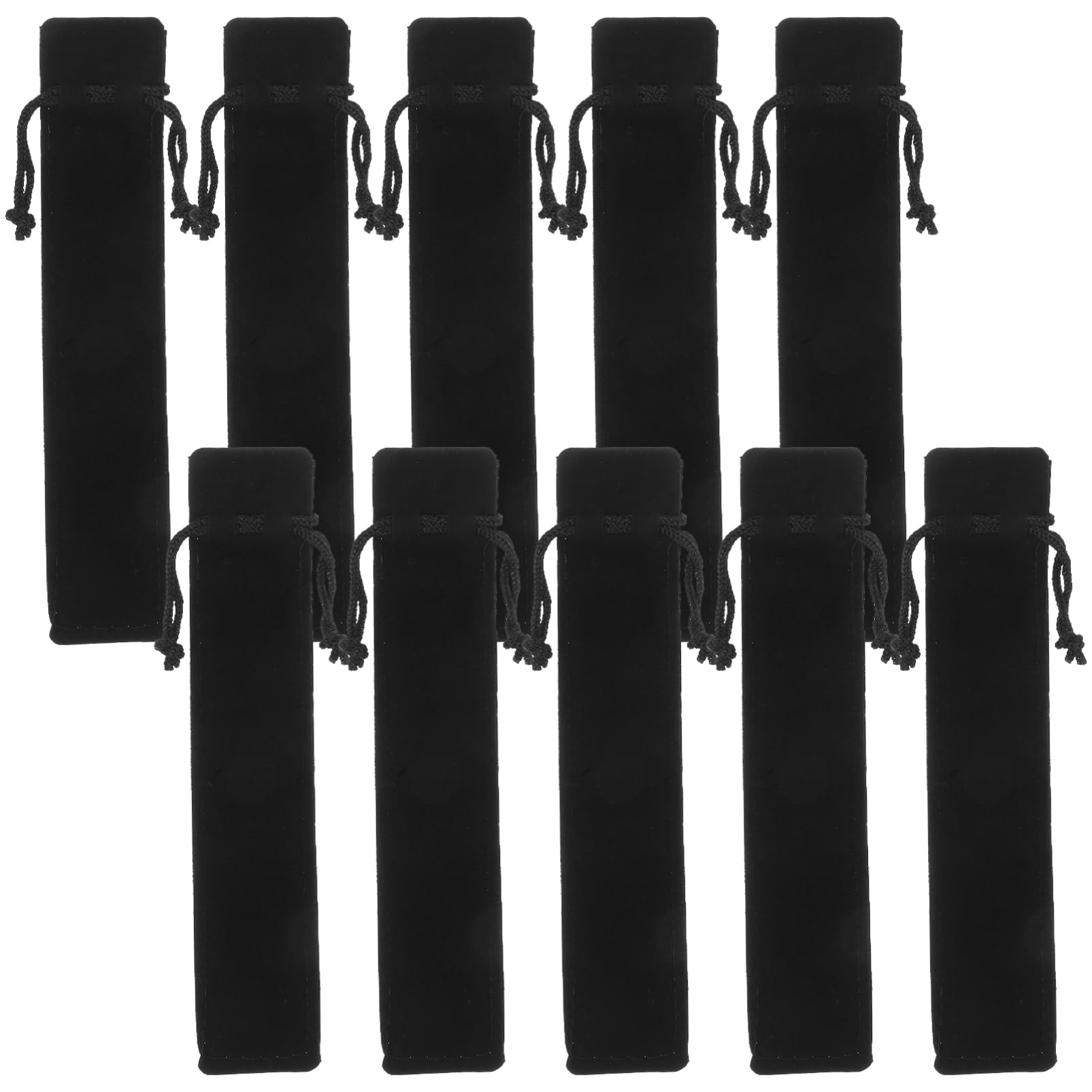 100 Unidades de Bolsas para Bolígrafos de Terciopelo Negro, Estuche Protector Clásico y Conveniente para Bolígrafos y Artículos de Papelería en Escuela y Estudio