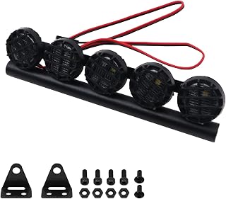 WANGCL RC Car LED Light Rc Car Lights Ceiling Light Rc Light Kit 5 LED 125mm For 1/10 RC Car Remote Control Monster Truck RC Crawler Compatible With AXAIL scx10 Traxxas TRX-4