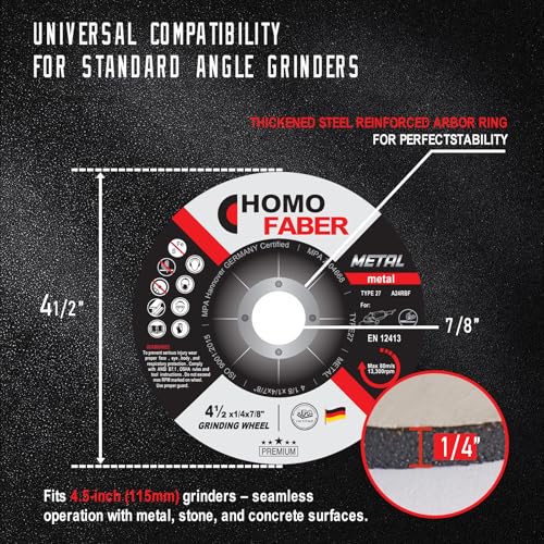 HOMO FABER 25-Pack Grinding Wheels