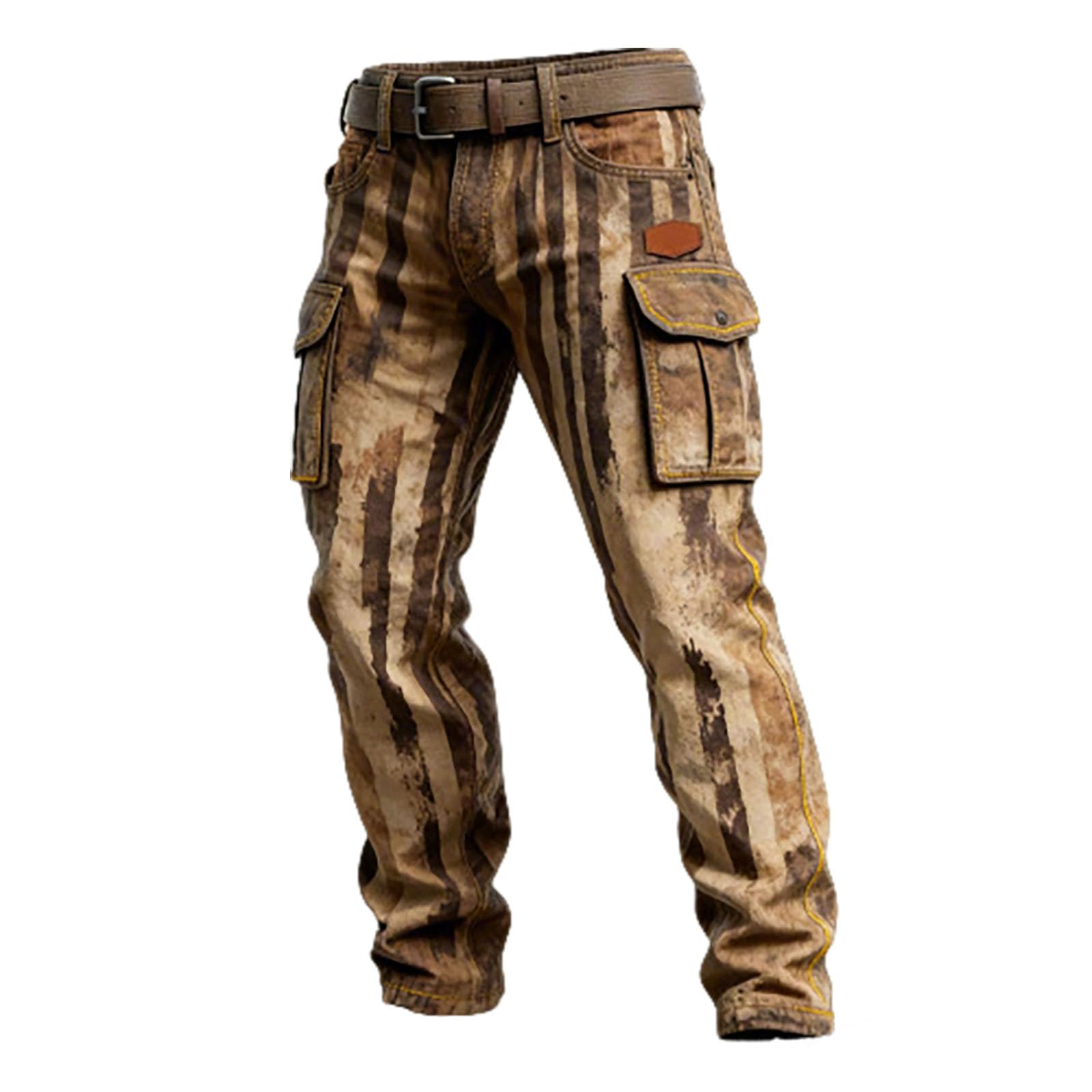 Pantalon De Travail Homme Stretch Pantalon Cargo de Travail à Poches Multiples, résistant et Utilitaire pour la randonnée et Le Streetwear décontracté.