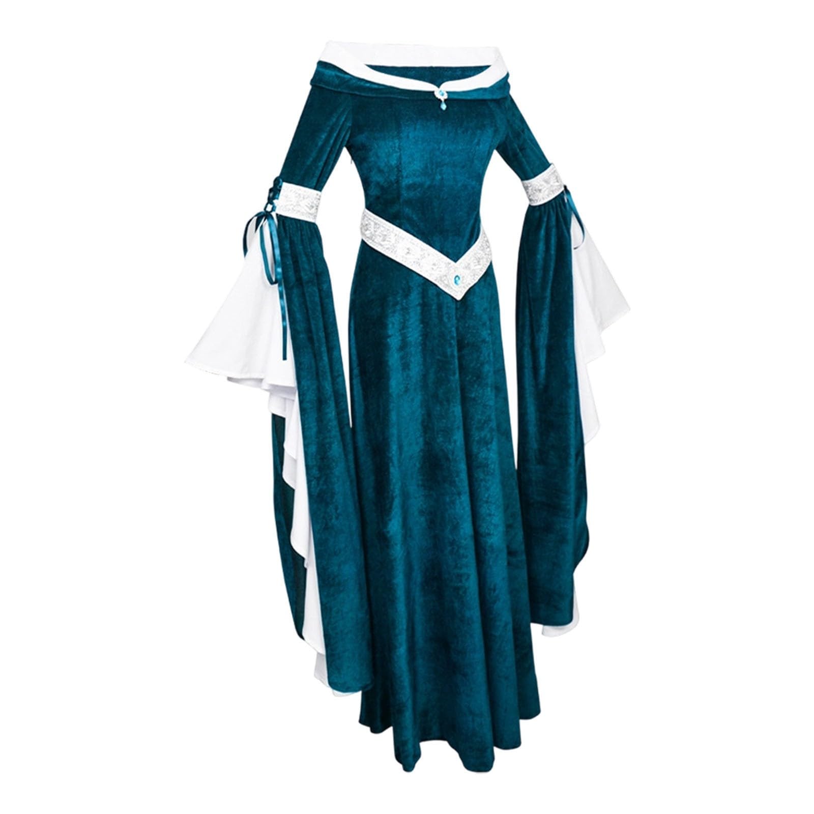 Damen Kurzarm Kleider Elegant V-Ausschnitt A-Linie Freizeitkleid