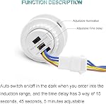 2 pcs PIR Motion Sensor Light Switch 110-240V Human Body Activated LED Sensor Smart Detection Time Delay Infrared Induction with knob Cap