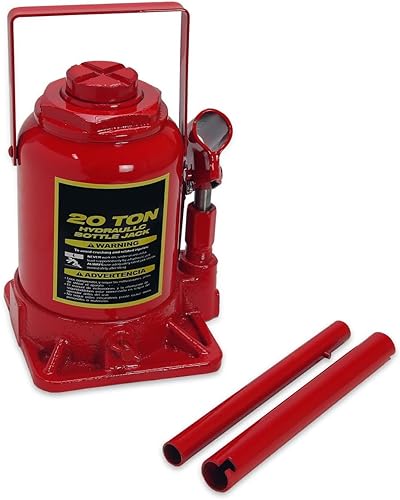 Stark USA Equipo hidráulico de elevación de pesas de gran capacidad de Jack de botella de 20 toneladas con mango, rojo