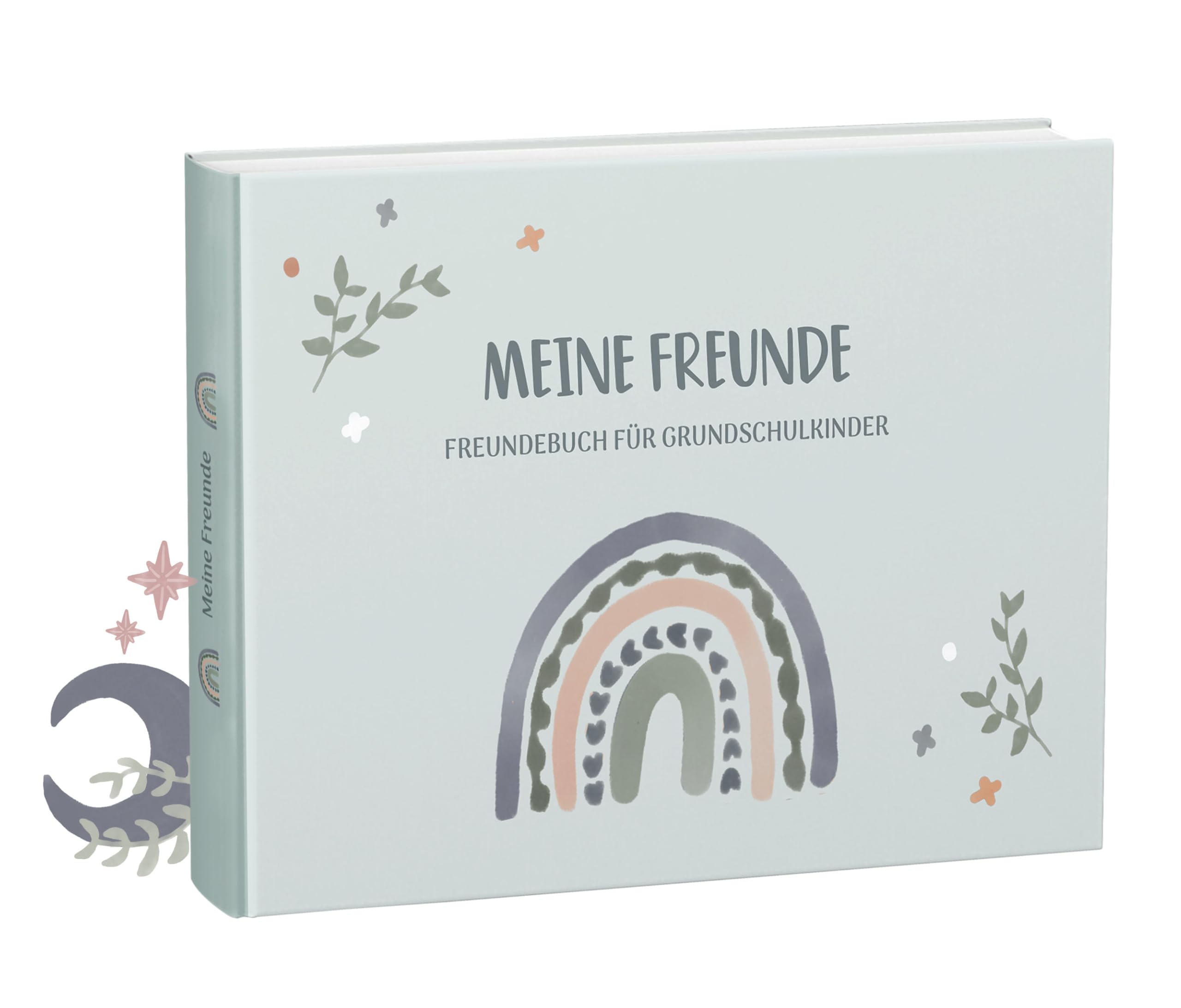 mintkind® „Meine Schulfreunde“ Freundebuch Schule Mädchen und Jungen | Freundschaftsbuch Grundschule | Meine Freunde Buch Geschenk zur Einschulung | Schulfreundebuch zum Ausfüllen
