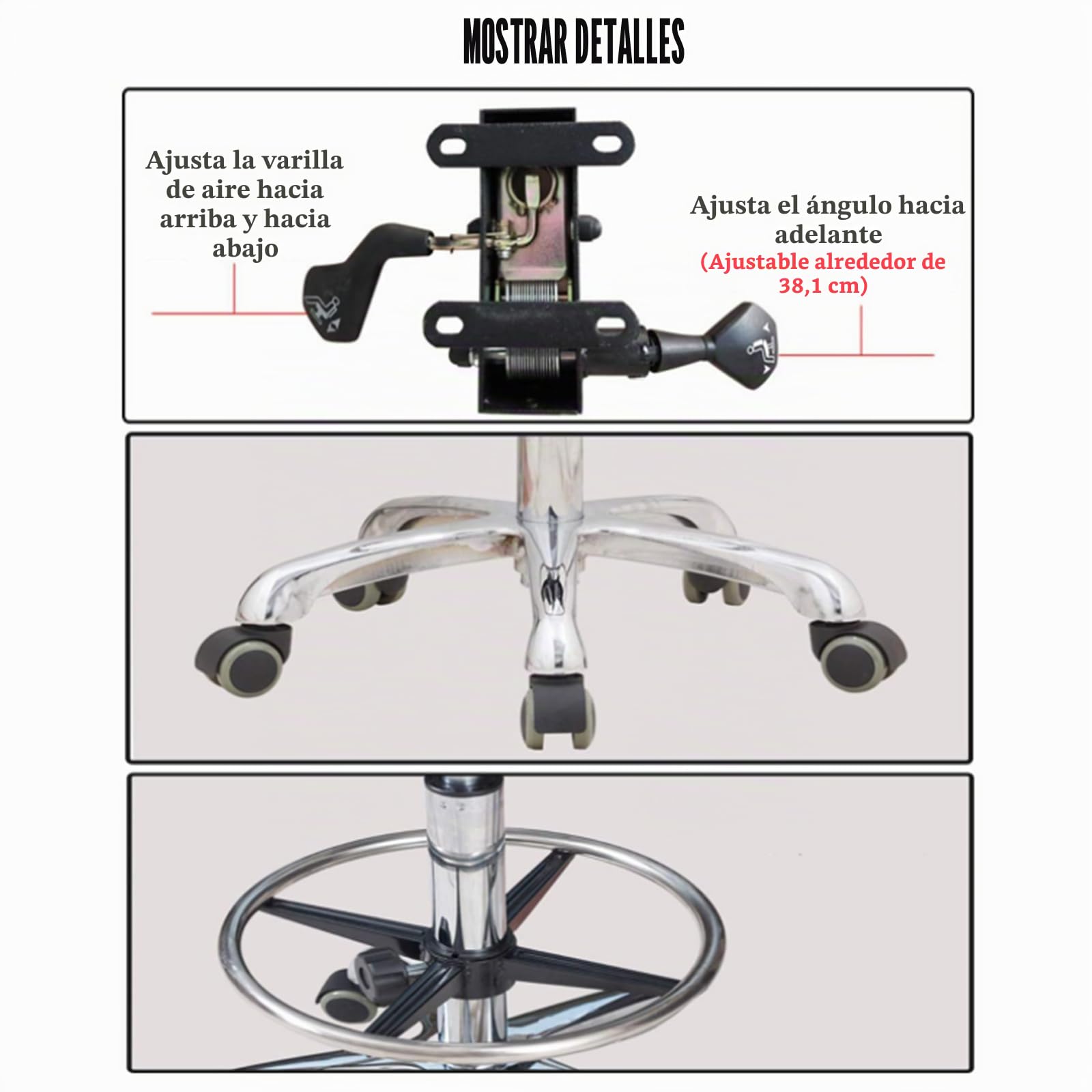 Silla de Dentista SFKLYU con Sillín Ergonómico, Taburete Ajustable con Elevación Hidráulica, A3