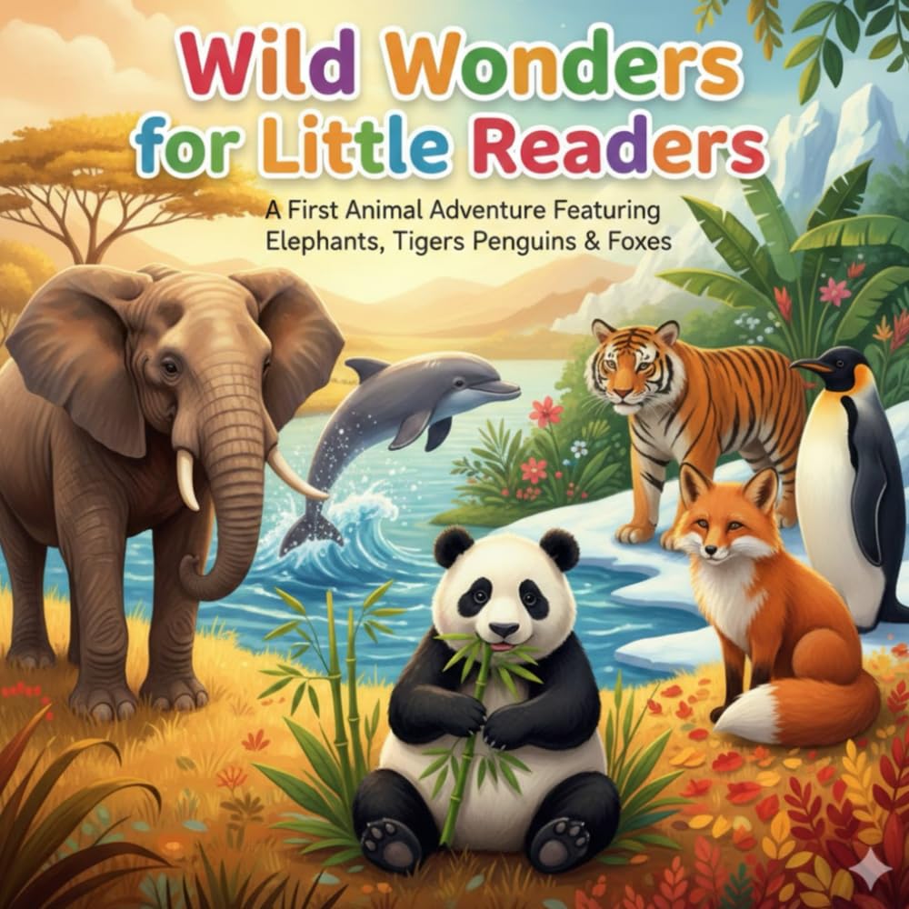 “Wild Wonders for Little Readers”: “A First Animal Adventure Featuring Elephants, Dolphins, Tigers, Pandas, Penguins & Foxes”