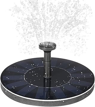 Image Ebriche Solar Fountain Pump Plants Watering Kit with Monocrystalline Solar Panel Energy-saving Environmental-friendly for Fish tank, Pond, Pool, Garden Decoration