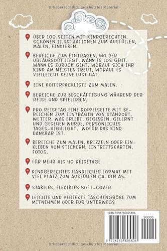Foto von Reisetagebuch für Kinder Khao Lak: Khao Lak Urlaubstagebuch zum Ausfüllen,Eintragen,Malen,Einkleben für Ferien & Urlaub A5, Aktivitätsbuch & Tagebuch ... Kinder Buch für Thailand Reise & unterwegs