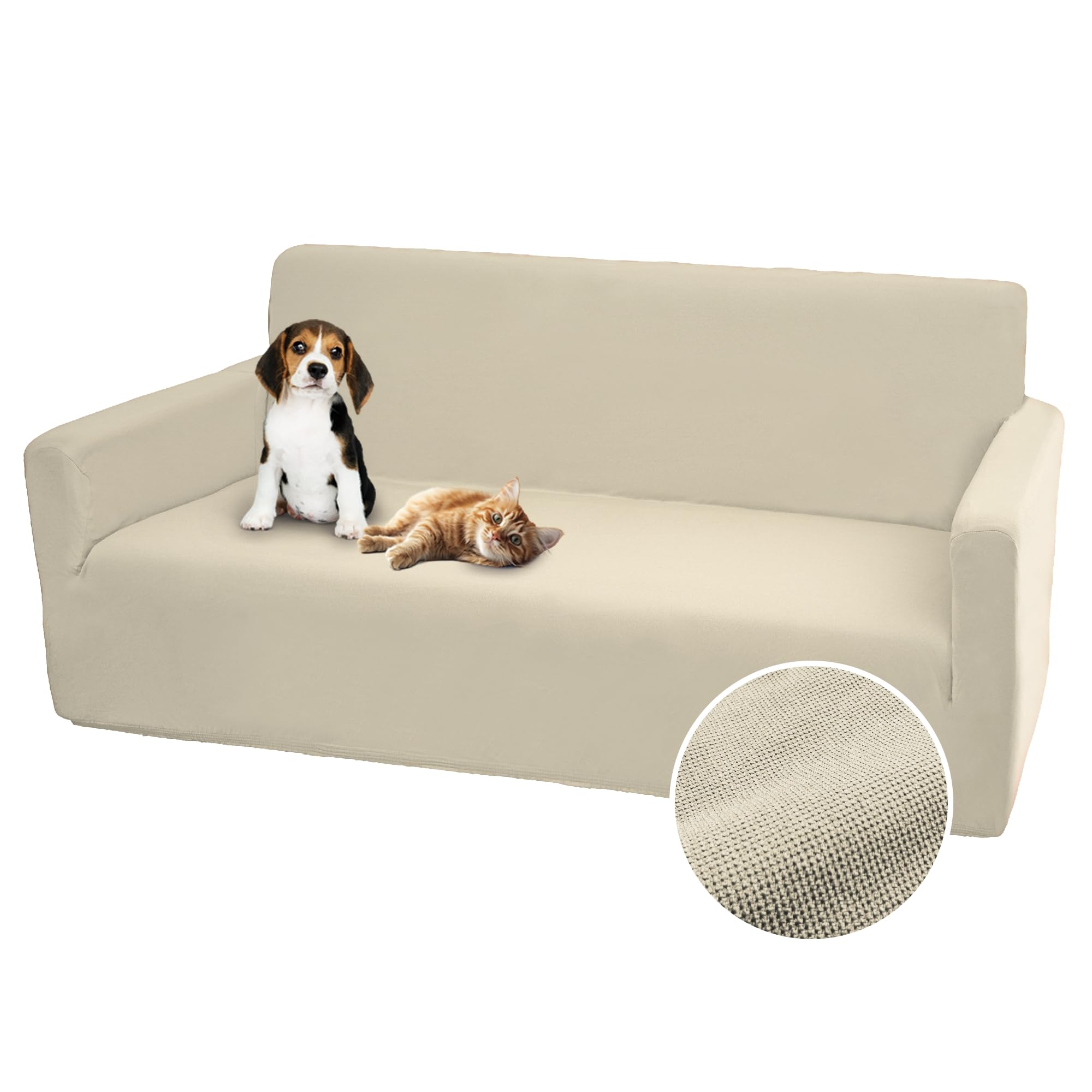 Housse de canapé Comart Bright crème en polyester premium pour grand canapé de salon