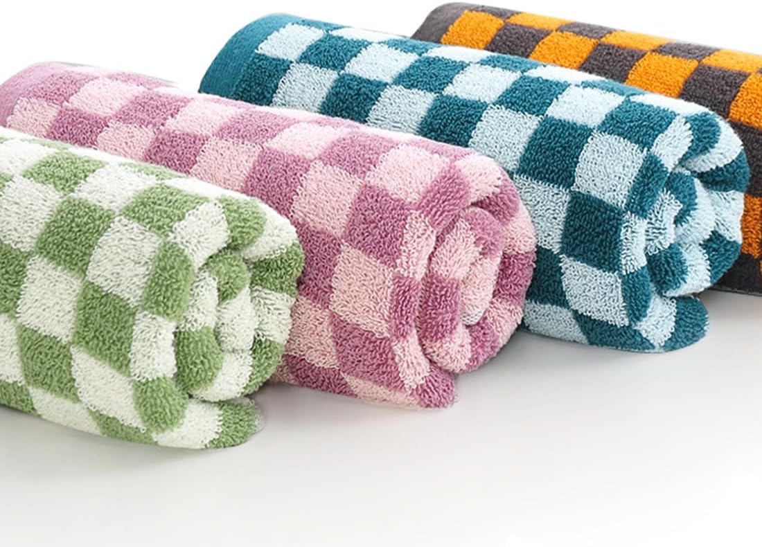 ハンドタオル 14インチ x 30インチ 4枚セット ネイビーブルー ウォッシュクロス フェイスタオル バスルーム キッチン ホテル