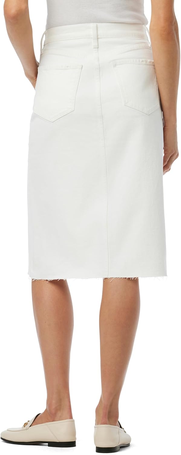 Joe's Womens The Joplin High Rise Knee Length Denim Skirt with Front Slit - Image 3
